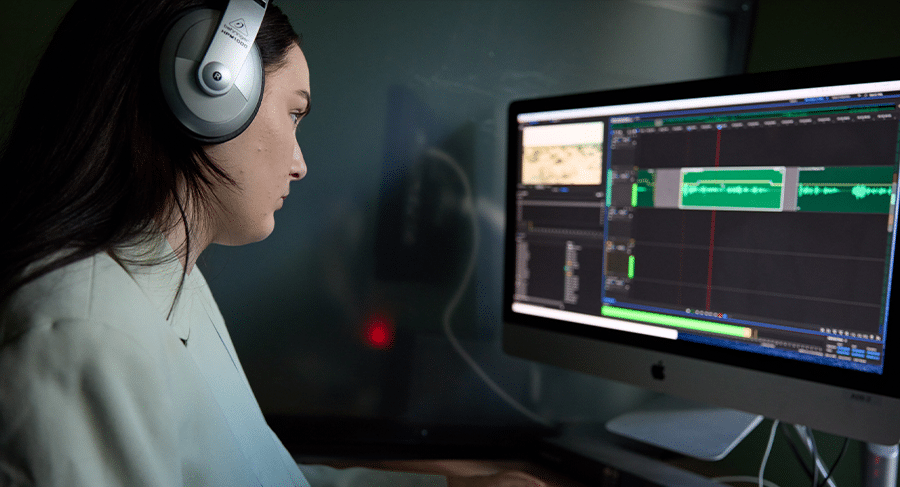 MetFilm School student editing